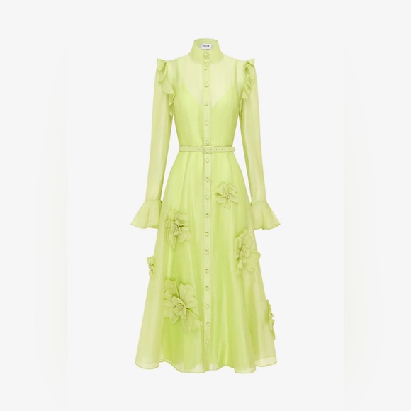 Leo Lin Katrina Petal Butterfly Sleeve Midi Dress - Picture 6 of 13